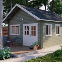 Blokhut - Tuinhuis Berlin | 44 mm | vuren onbehandeld