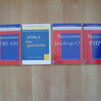 4 boeken over HTML, javascript en PHP