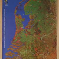 Poster met satellietbeeld van Nederland
