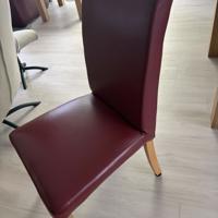 Vier prima leren eethoekstoelen
