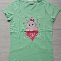 Glo-story t-shirt licht groen octopus love XL