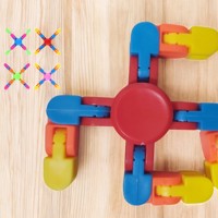 Flexibele Fidget Spinner rood meerkleurig