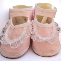Junior Joy Babyschoenen Newborn Kant Meisjes Roze/wit