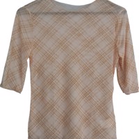 Doorschijnende top beige M