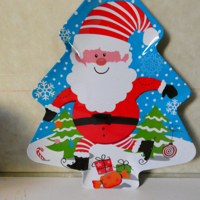 Kerst serveerschaal 50 cm doorsnee plastic