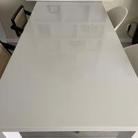 Witte hoogglans eettafel 190x90