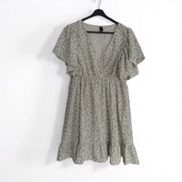 Luchtige zomer jurk mintgroen L 4042