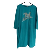 Sweat jurk motorcycle turquoise XL/XXL