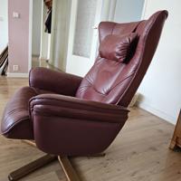 Leren draaifauteuil 2x