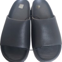 Heren slippers effen zwart 44