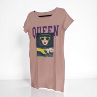 Shirt jurk Queen roze S