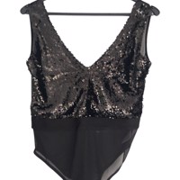 Glo-Story glitter lovers body zwart M/L