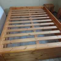 Grenen houten bed