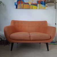 Retro Vintage oranje loveseat, tweezitter