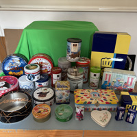 24 blikken, oud en nieuw, bus en blik, diverse soorten, loss