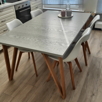 DESIGN TAFEL MET 4 STOELEN