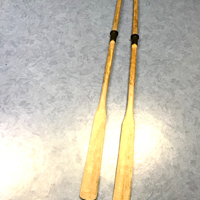 roeispanen van  echt hout  voor roei jol