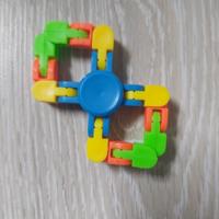 Flexibele Fidget Spinner blauw meerkleurig