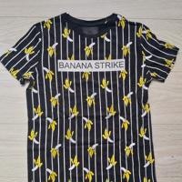 Glo-story t-shirt zwart banana strike S