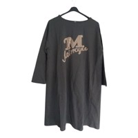 Sweat jurk motorcycle strass steentjes grijs XL/XXL