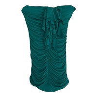 Stretchy offshoulder jurk groen S/M