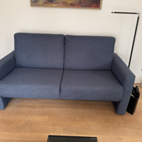 Blauwe stoffen 2 zits bank