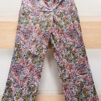 Gekleurde print zomer broek XL