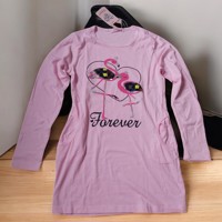 Seagull lang shirt flamingo's forever lichtroze 170/176