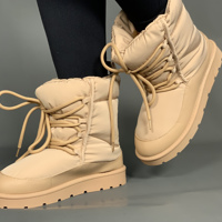 Snowboots beige/oranje dames