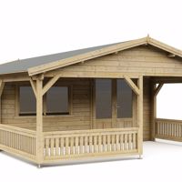 NIEUW Chalet blokhut 5x5+3