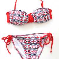Bikini in bandeaumodel, rood maat 36/S (nieuw)  