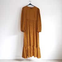 Oranje panterprint jurk XL