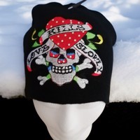 Skull muts love glitter one size