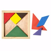 Lg-imports Houten Vormenpuzzel 12 Cm 7 Stukjes - Tangram