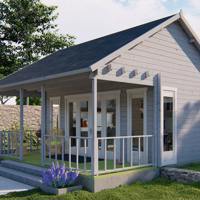 Blokhut - Tuinhuis Olaug | 44 mm | vuren onbehandeld