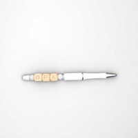 Gepersonaliseerde balpen opa wit grijs