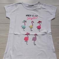 Glo-Story t-shirt flamingo's wit 116
