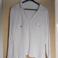 S.Oliver creme wit shirt met borstzakjes 46