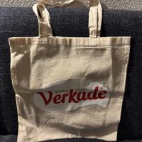 Stoffen katoenen tas Verkade Sultana 2 zijden logo bedrukt