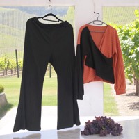 2 delige set zwart oranje XXL