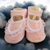 Junior Joy Babyschoenen Newborn Kant Meisjes Roze/wit