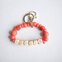Sleutelhanger - Tashanger rood gepersonaliseerd met naam