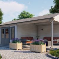 Blokhut - Tuinhuis Kwaspa | 44 mm | vuren onbehandeld