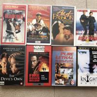 VHS actie misdaad thriller videobanden 8 stuks 