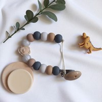 Speenkoord roos grijs beige wit parelmoer