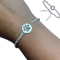 Handgemaakte armband met dierenpoortje