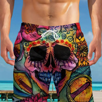 Zwembroek - zwemshort skull multicolor S