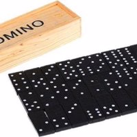 Klassieke Domino spel in houten doos bordspel