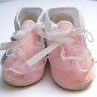 Junior Joy Babyschoenen Newborn Meisjes Wit/roze Met Stippen