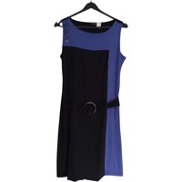 Stretchy jurk zwart paars S/M